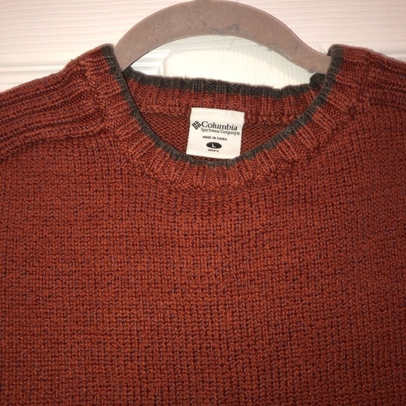 𝅺COLUMBIA Burnt Orange Cotton Sweater - Picture 4 of 5